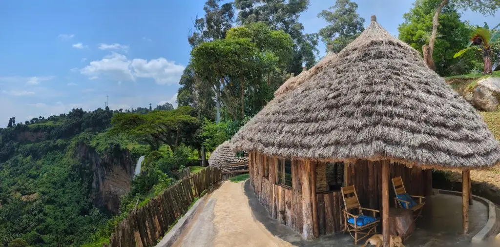Lacam lodge Sipi cottages with views Of Sipi Falls and the plains and the flat plains