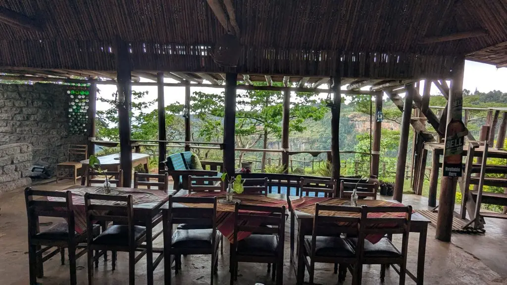 Sipi Falls Lodge scenic view of Sipi Falls valley in Eastern Uganda
